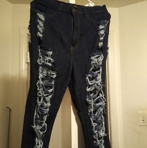 Fashion Nova distressed jeans